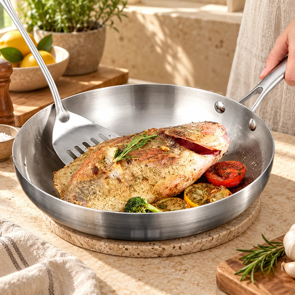 Stainless Steel Frying Pan — view 2