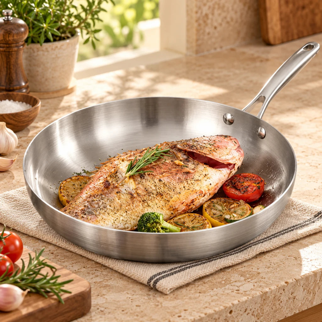 Stainless Steel Frying Pan — view 3