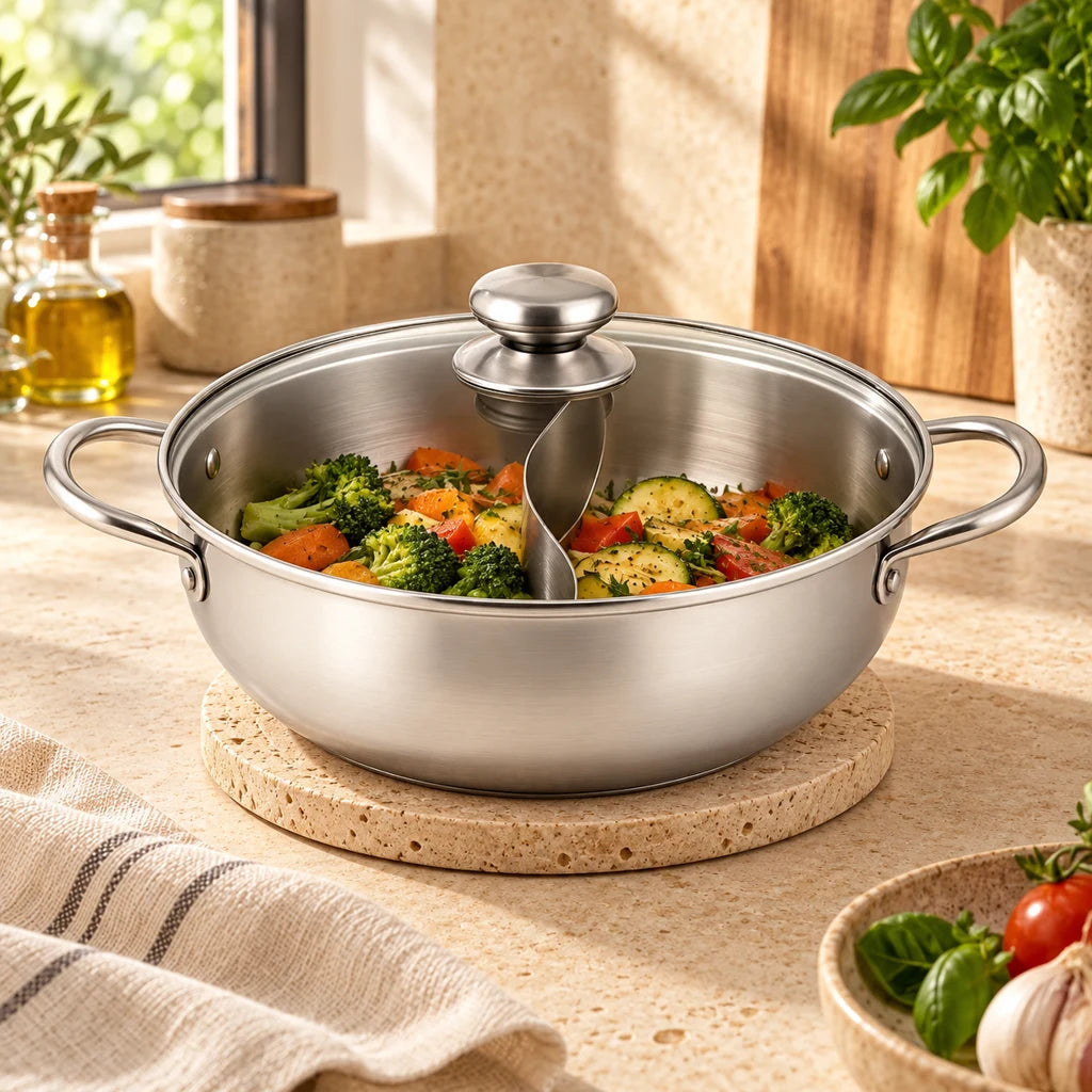 2-compartment saucepan — view 2
