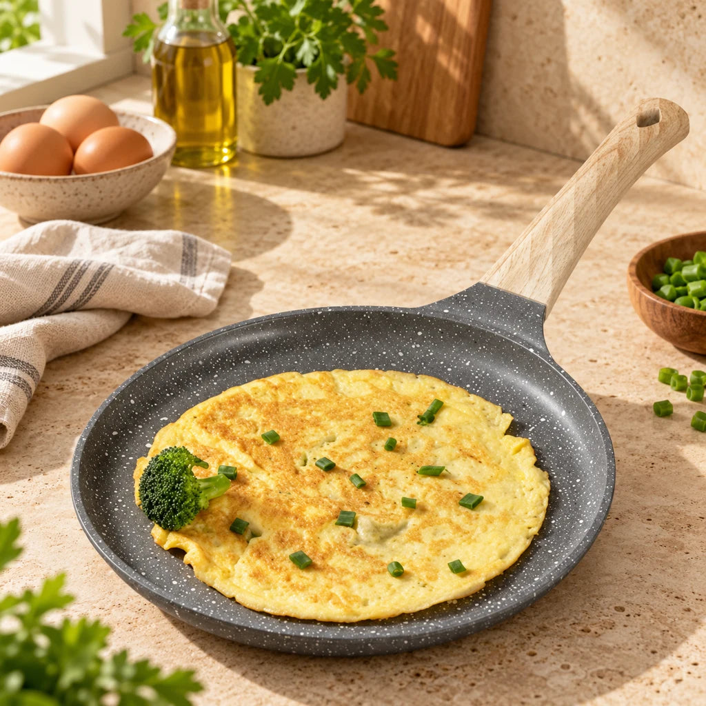 Compact stone frying pan