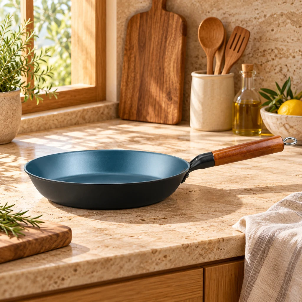 Cast iron wok frying pan — view 3