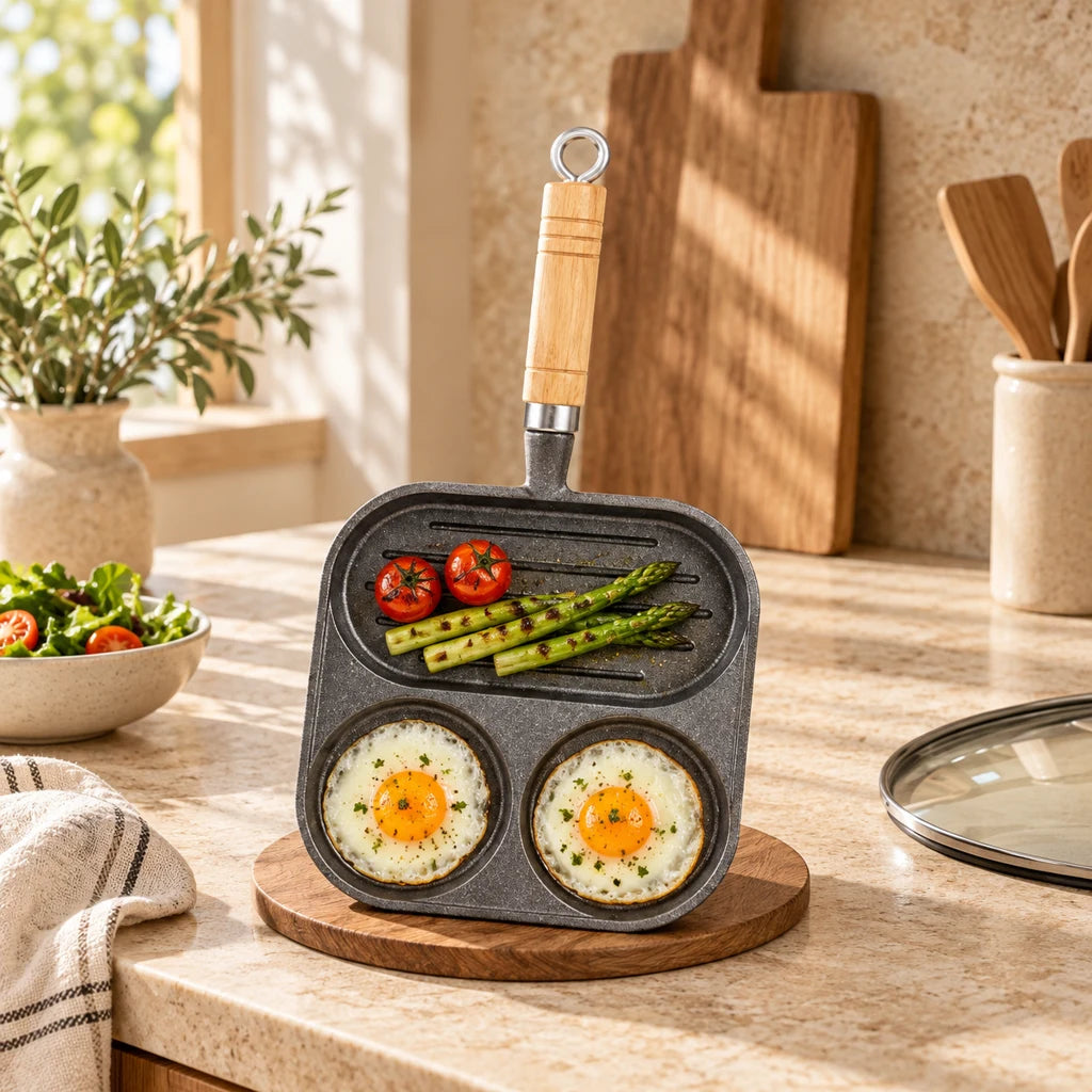 compartmented grill pan — view 2