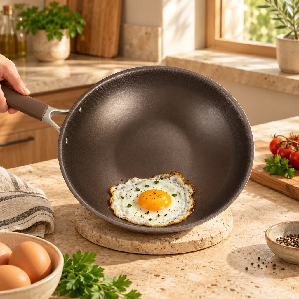 Titanium Stainless Steel Frying Pan — view 2
