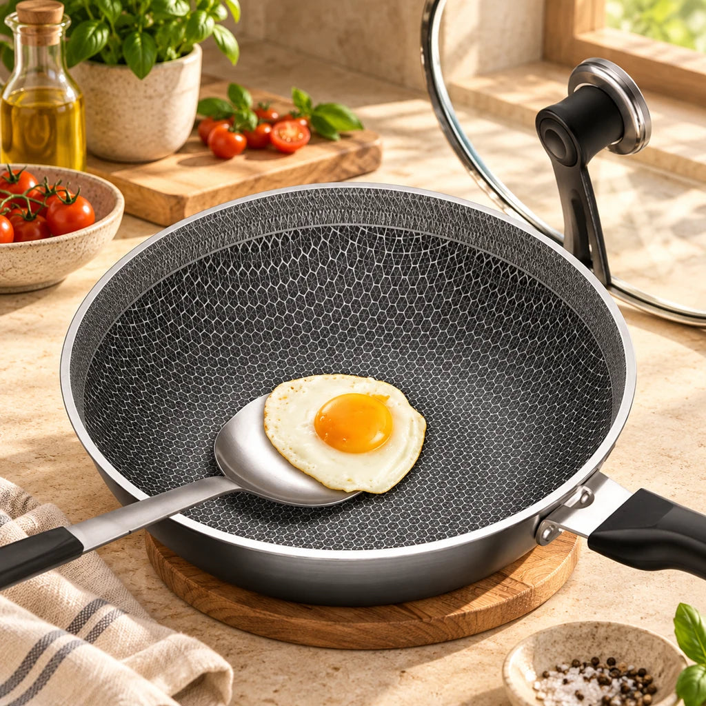 32 cm stainless steel frying pan — view 2