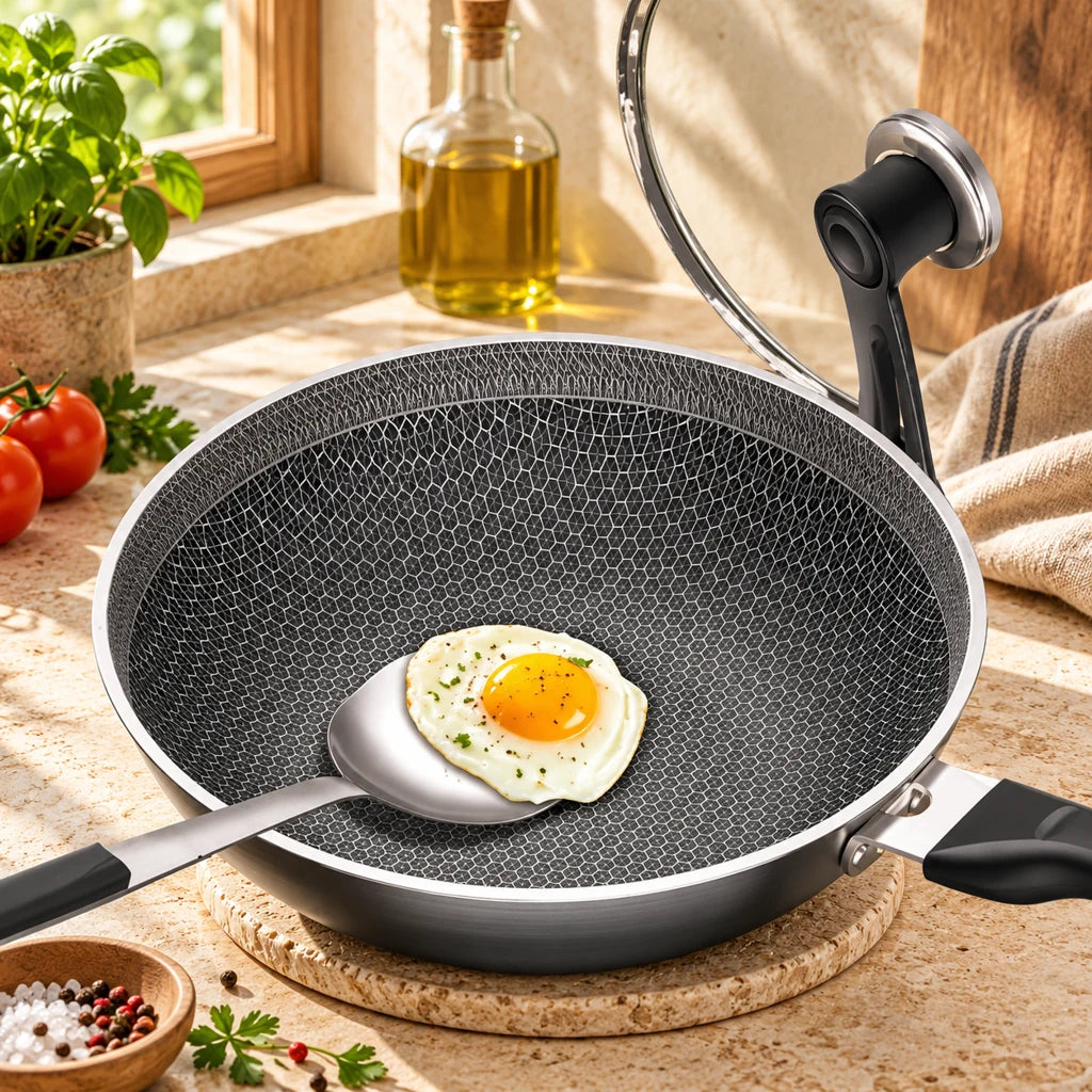 32 cm stainless steel frying pan — view 3