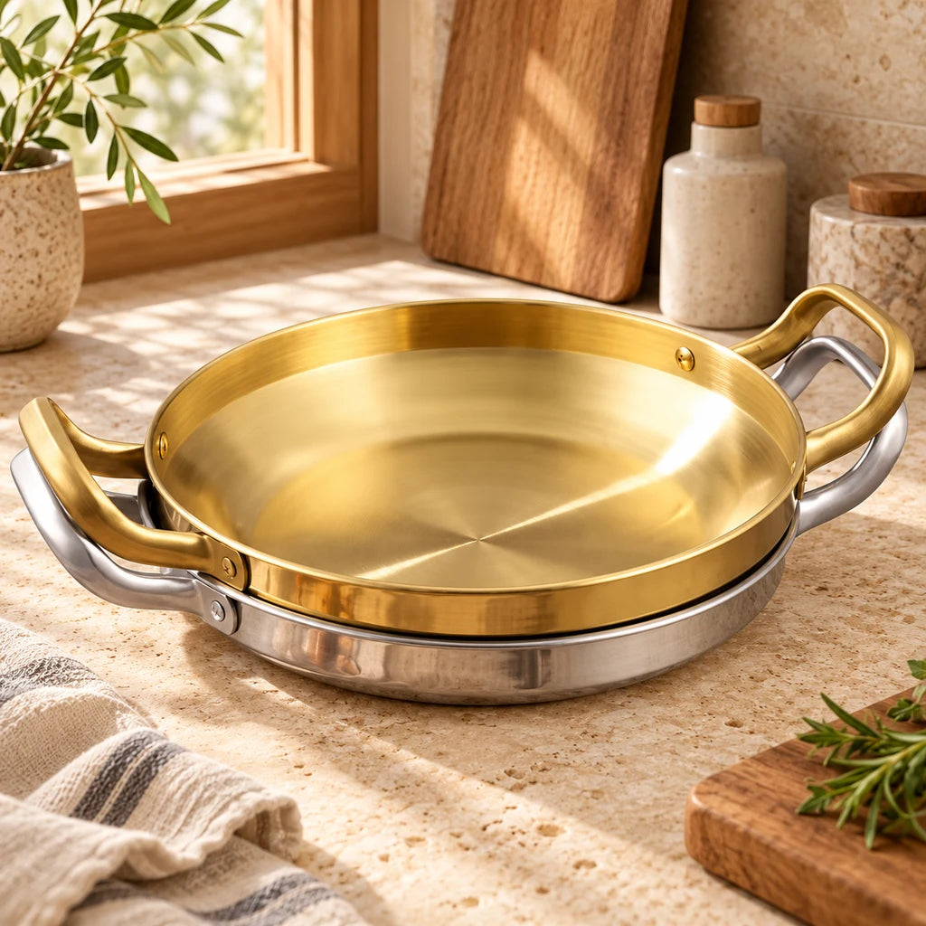 Korean stainless steel frying pan