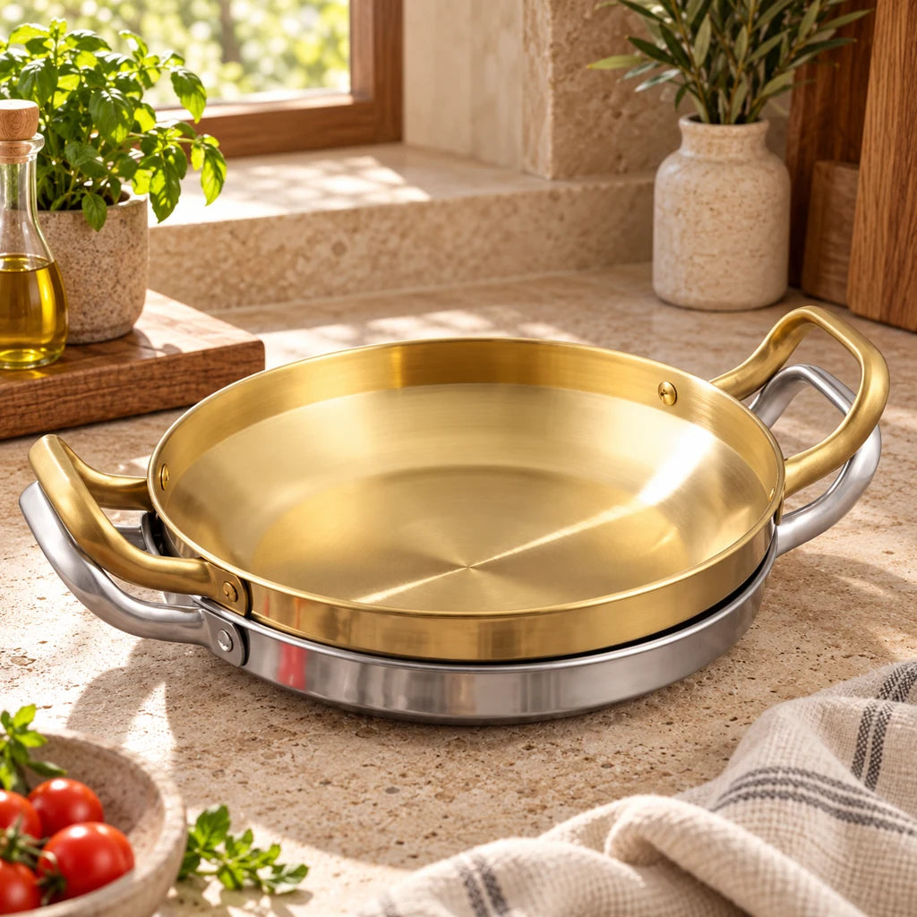 Korean stainless steel frying pan — view 3