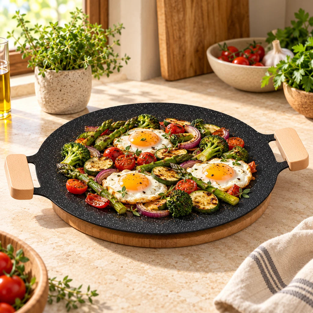 Nonstick Korean Stainless Steel Frying Pan — view 2