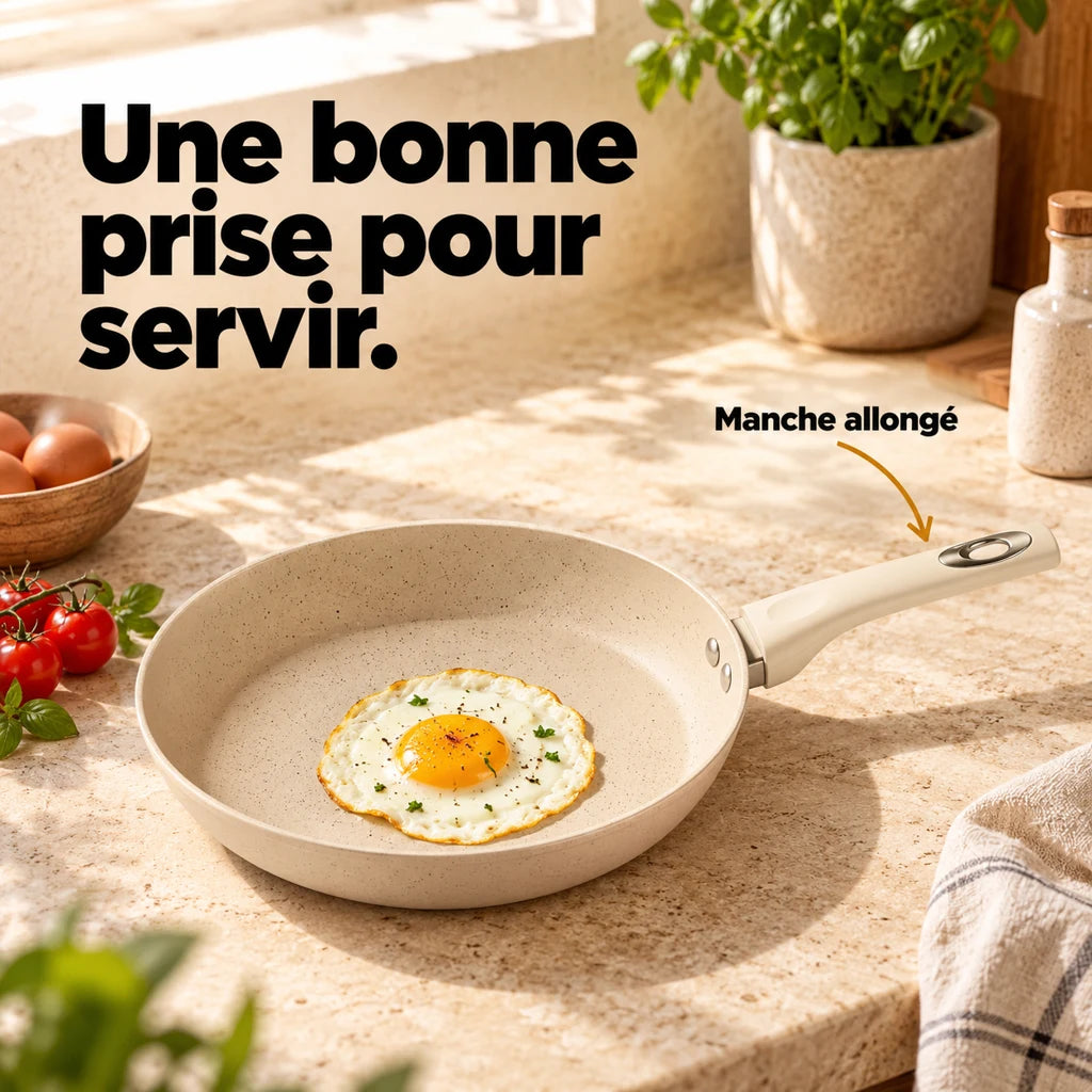 Poêle en acier inoxydable antiadhésive pour cuisinière à induction — vue 2