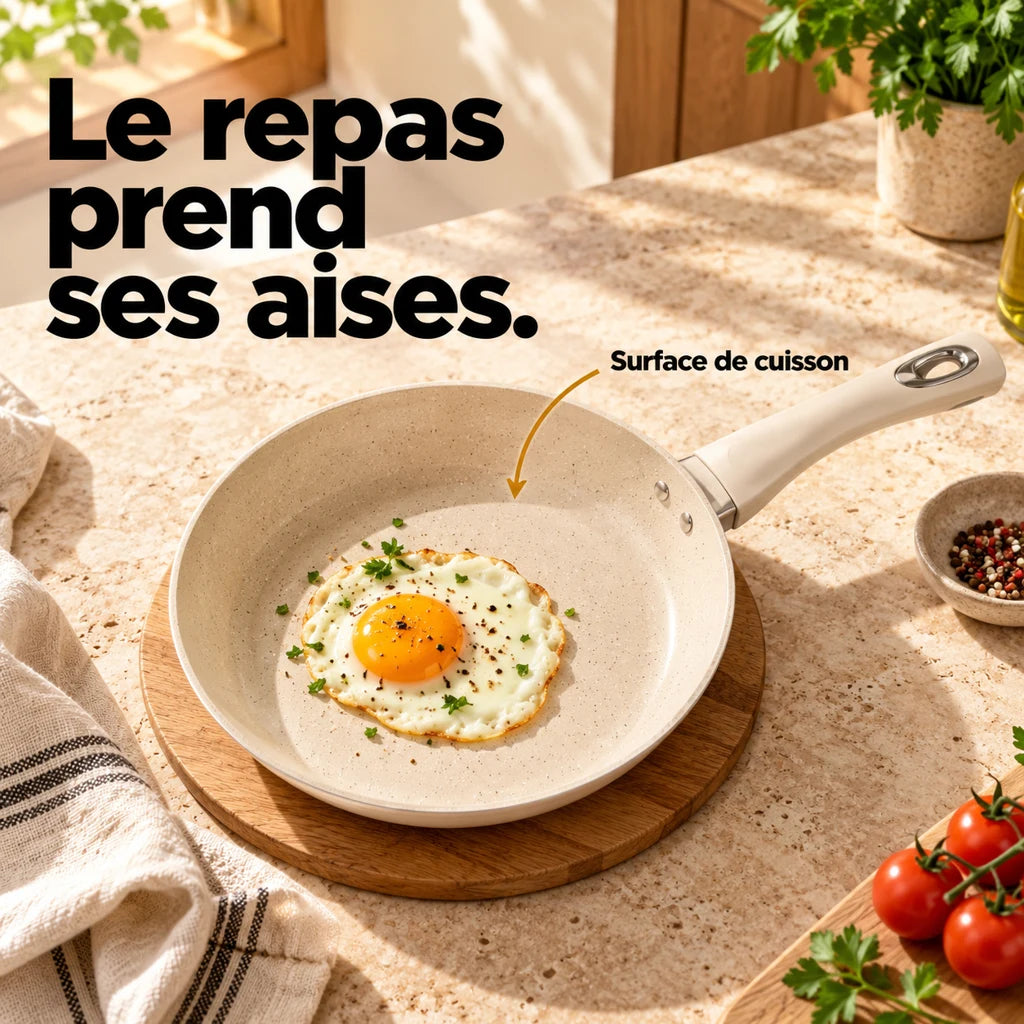 Poêle en acier inoxydable antiadhésive pour cuisinière à induction — vue 3