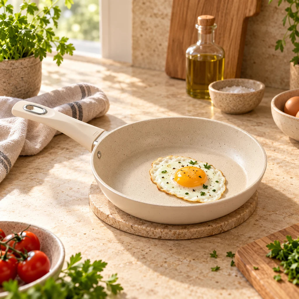 Poêle en acier inoxydable antiadhésive pour cuisinière à induction — vue 4