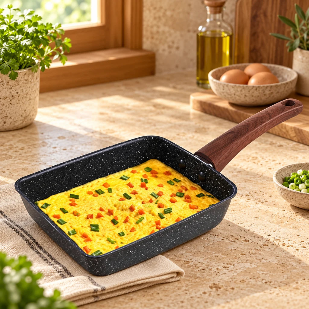 Japanese rectangular cast iron frying pan — view 3