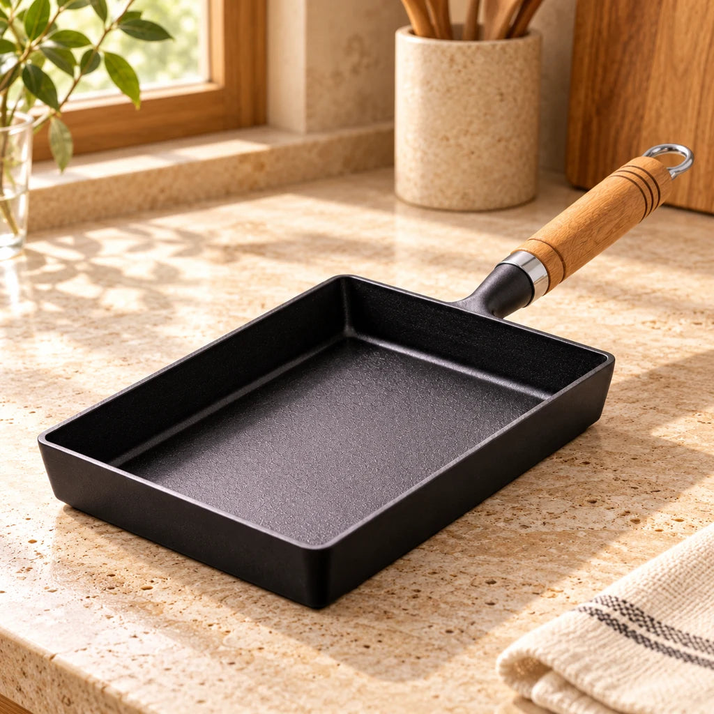 Rectangular Japanese cast iron frying pan Antiarina — view 3