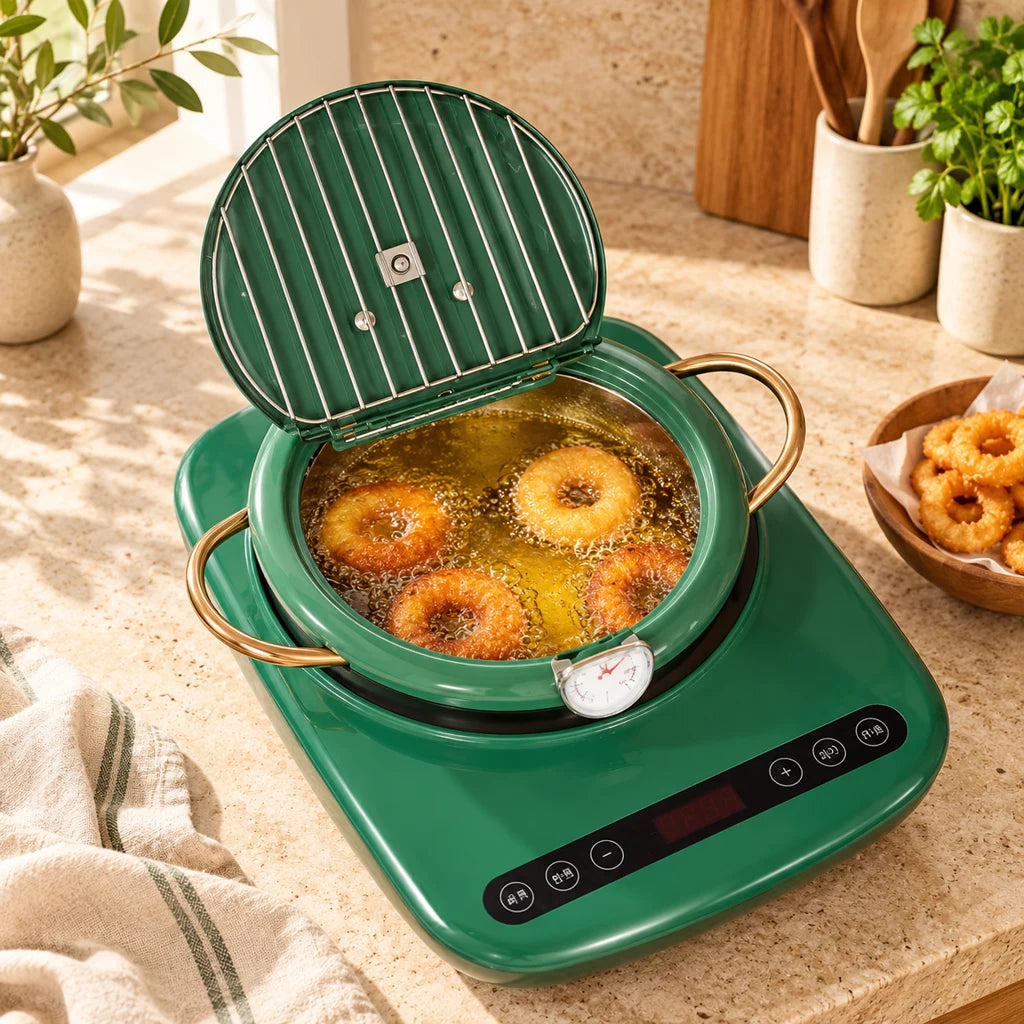 Japanese stainless steel fryer with control