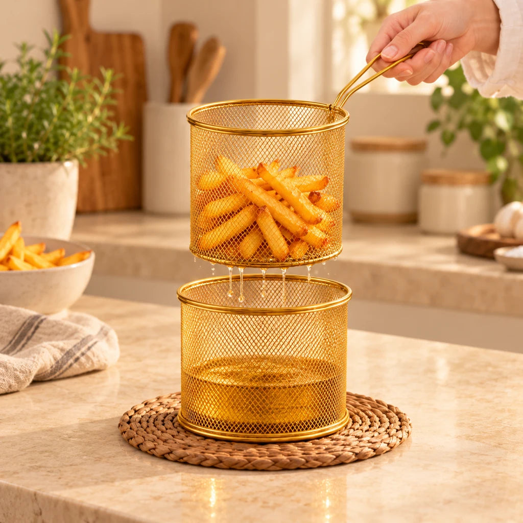 Thick Stainless Steel Frying Pot with Lid — view 2