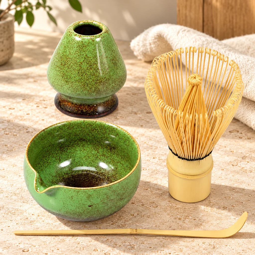 Traditional bamboo Matcha Set, 4 pieces