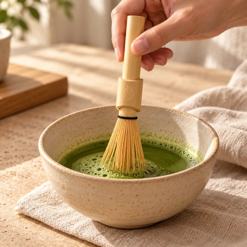Bamboo matcha whisk for ceremony. — view 2