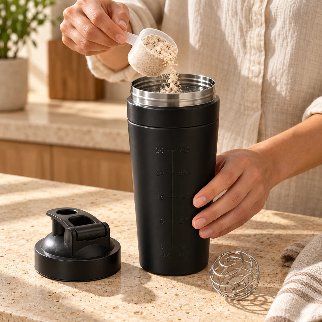 Stainless Steel Insulated Shaker Bottle — view 3