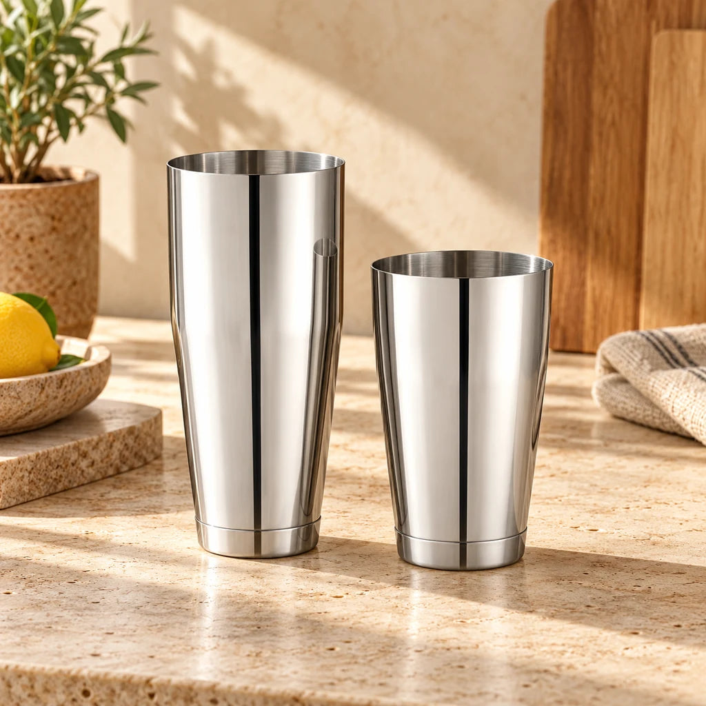 Boston Bar cocktail shaker, 2-piece set: 18oz and 25oz, professional