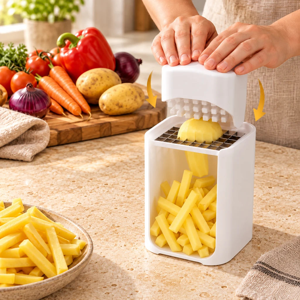 Stainless steel vegetable and potato chopper — view 2