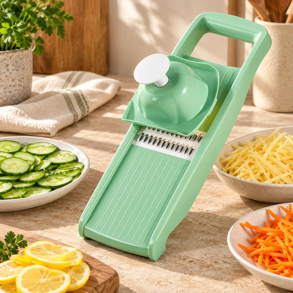 Stainless steel vegetable mandoline chopper
