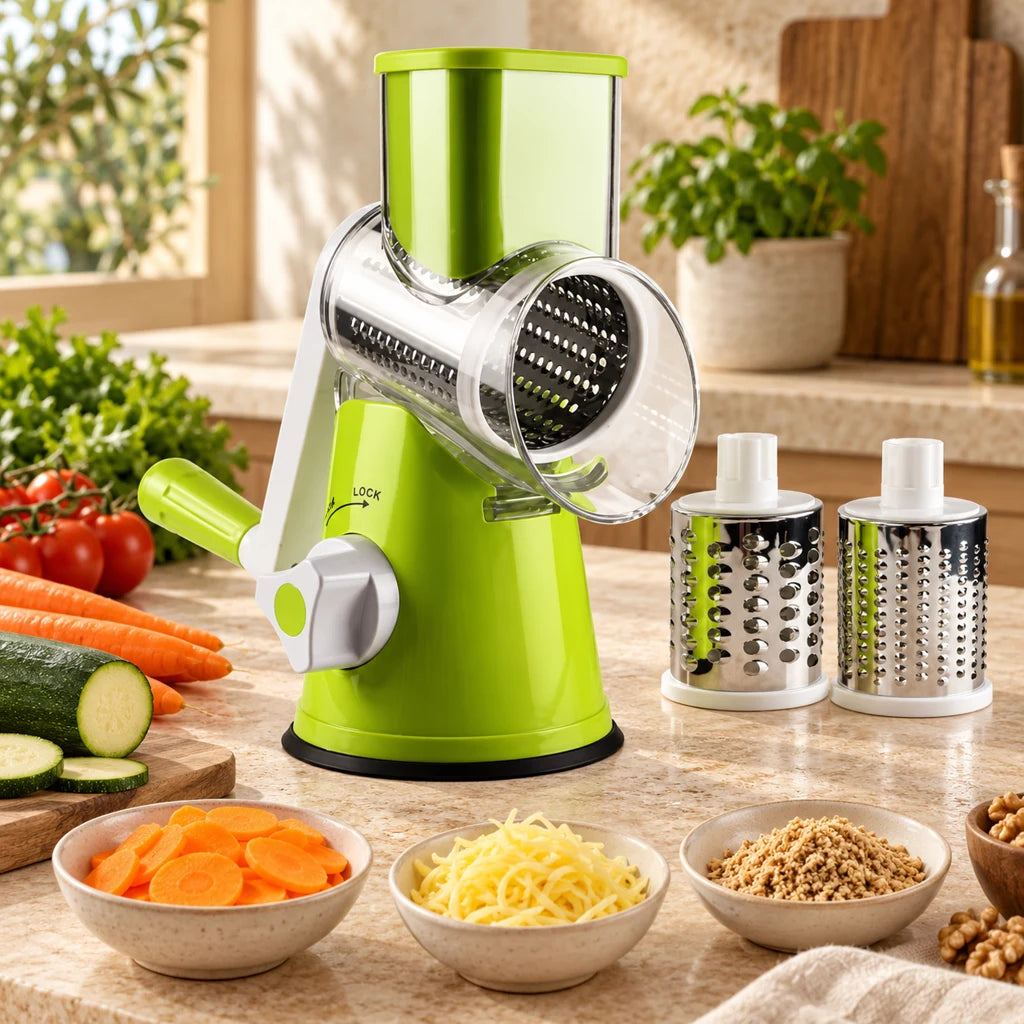 Fast and compact garlic press