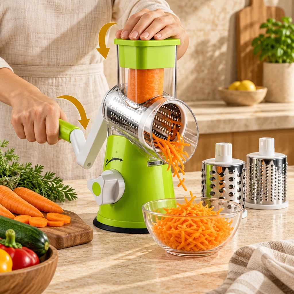 Fast and compact garlic press — view 2