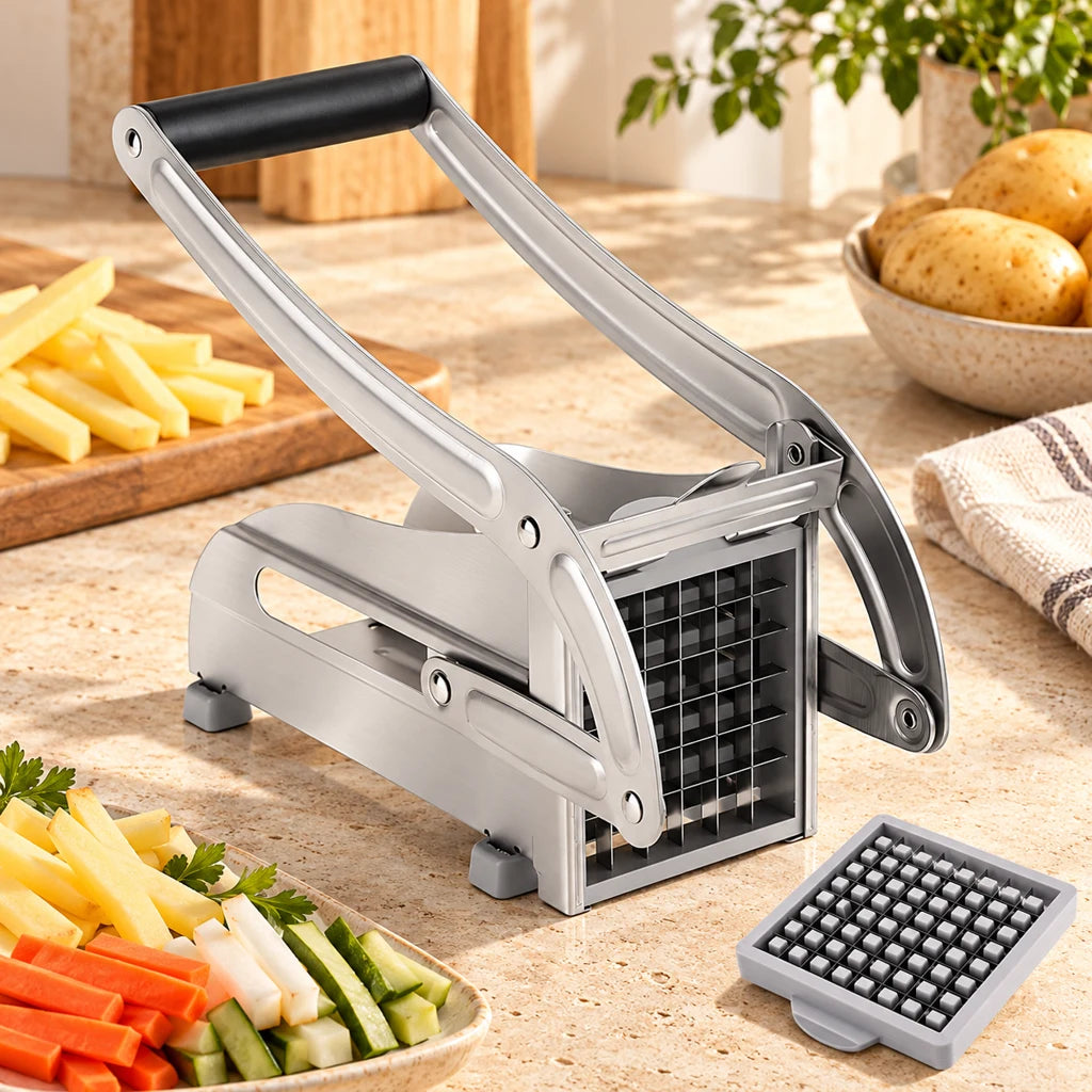 Multifunctional stainless steel fry cutter