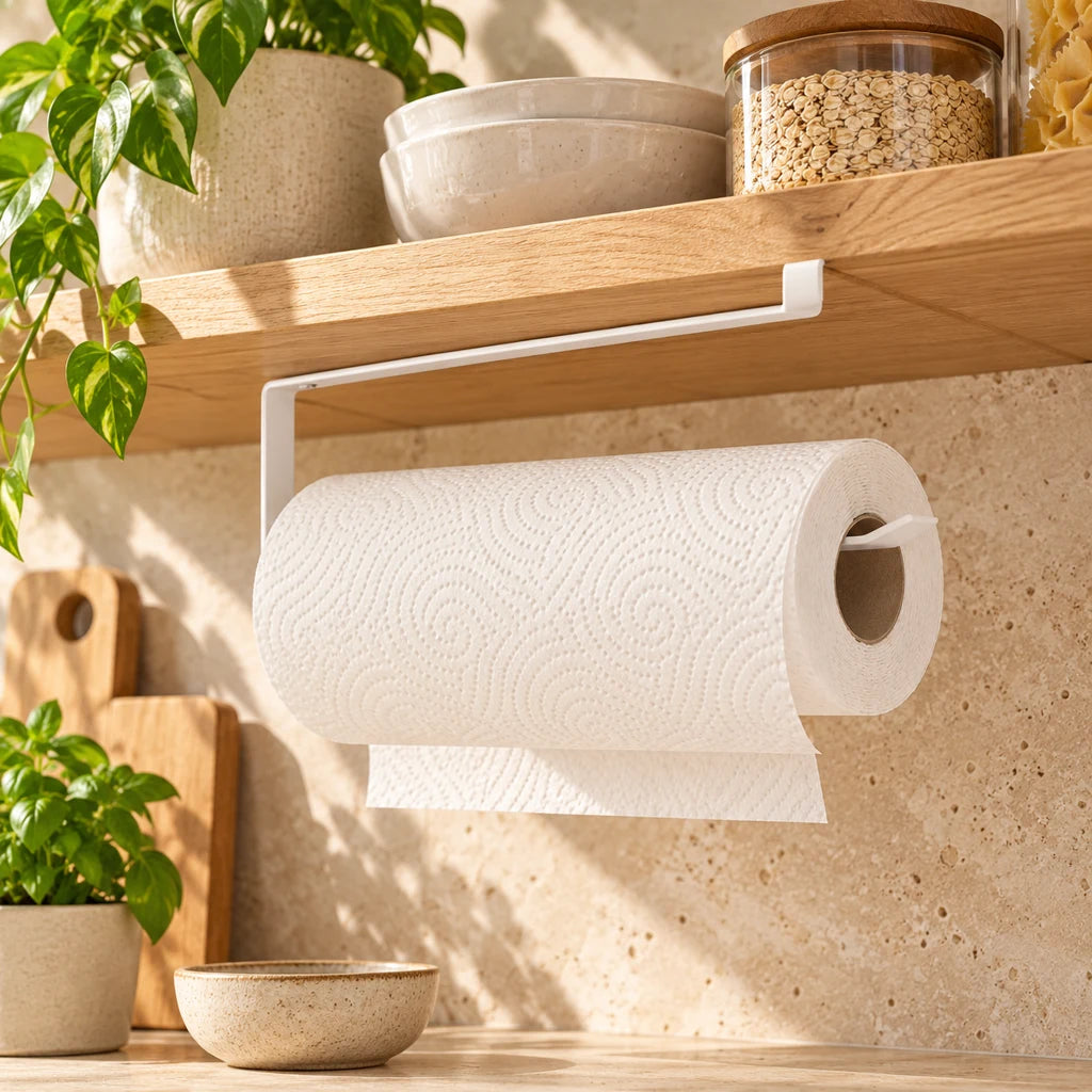Kitchen Paper Towel Holder Cabinet Mount No Drill