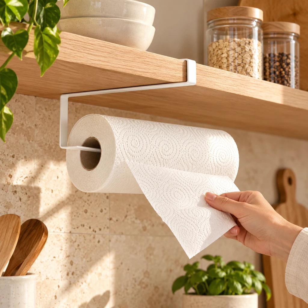 Kitchen Paper Towel Holder Cabinet Mount No Drill — view 2