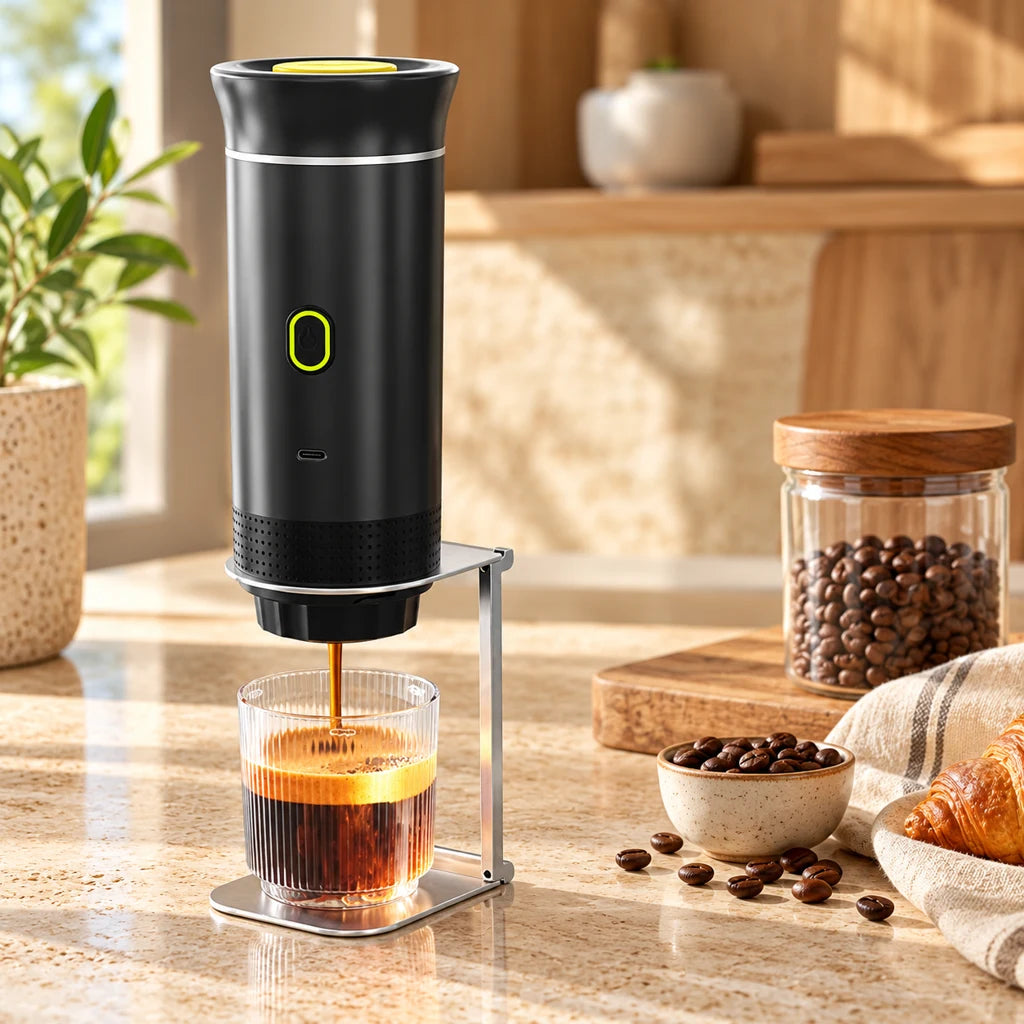Compact portable 60 ml electric stainless steel coffee maker