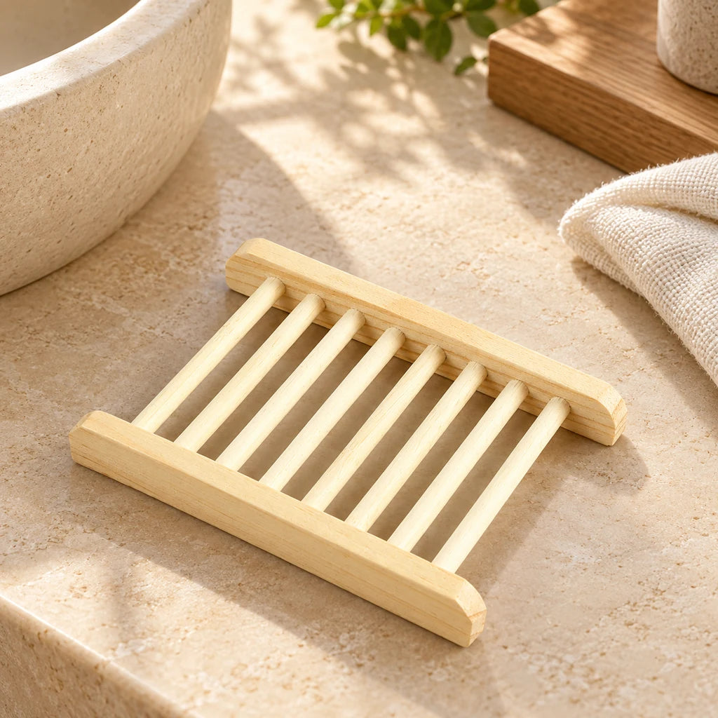 Elegant Natural Wood Soap Dish — view 4