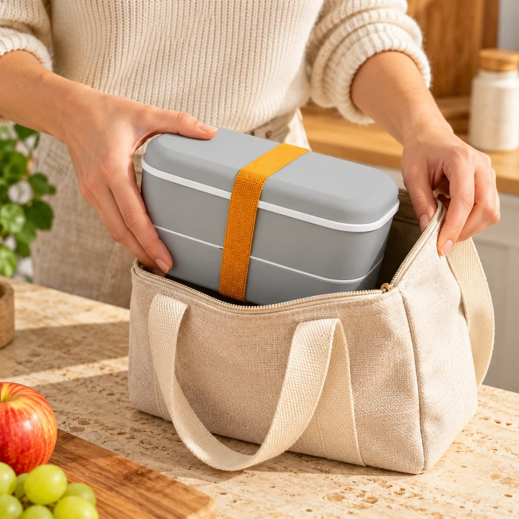 Gray Plastic Bento Box 600ml — view 2