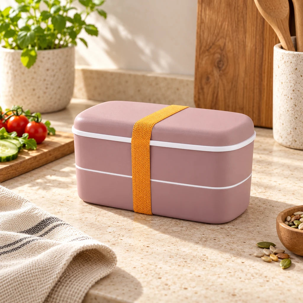 Pink Plastic Bento Box 600ml — view 3