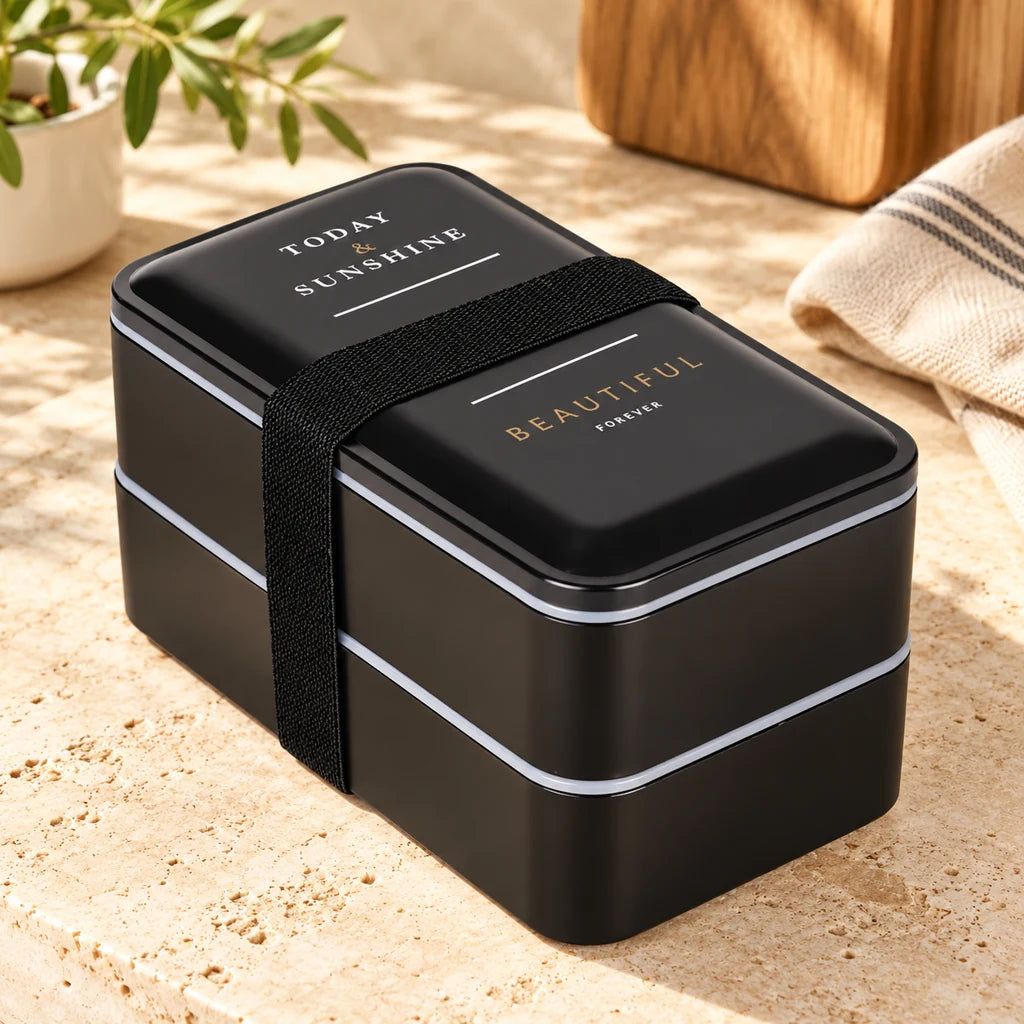 2-tier compartmented bento lunch box