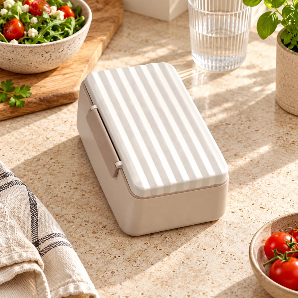 White plastic microwave meal box — view 3