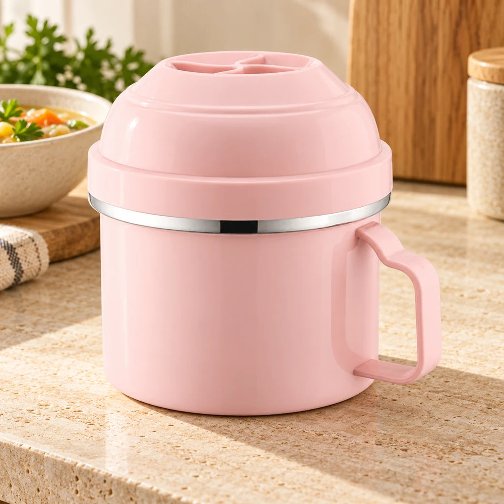 Pink Round Lunch Box 1300ml