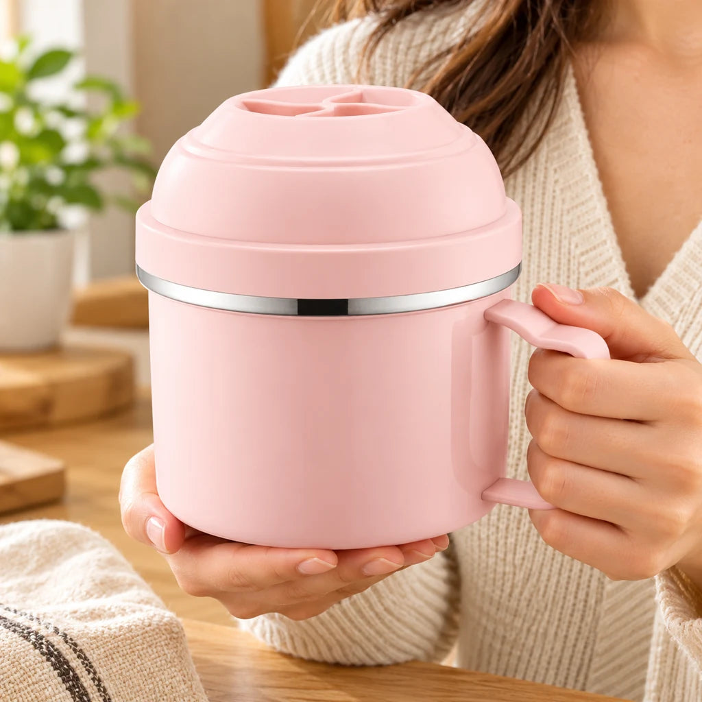 Pink Round Lunch Box 1300ml — view 2