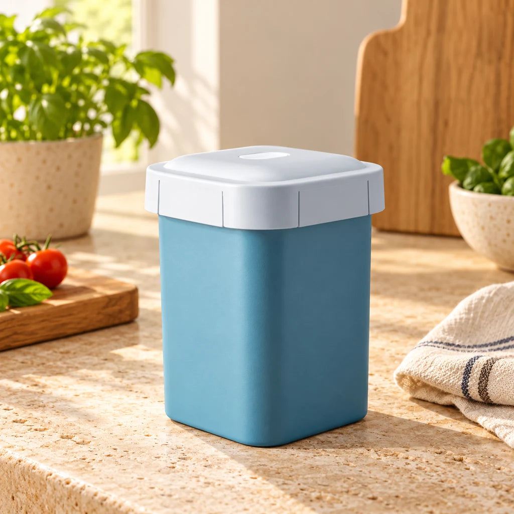 Small Blue Plastic Microwave Box 500ml