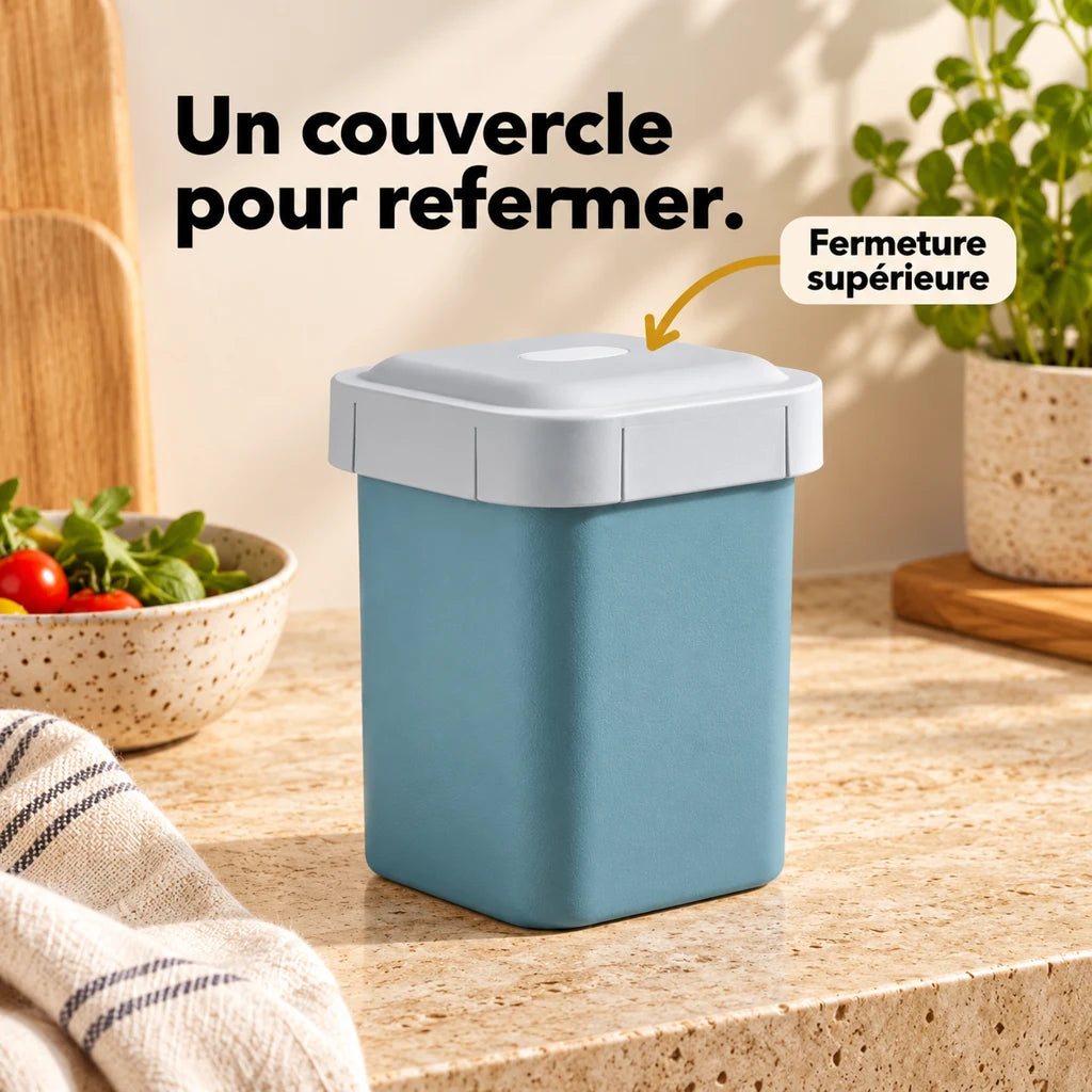 Petite Boîte Plastique Micro-ondes 500ml Bleue — vue 3