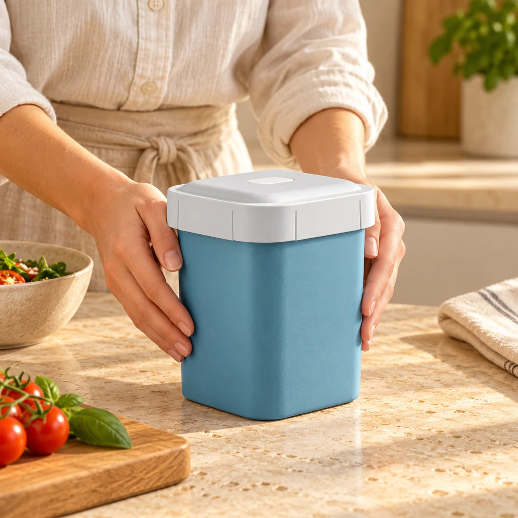 Small Blue Plastic Microwave Box 500ml — view 2