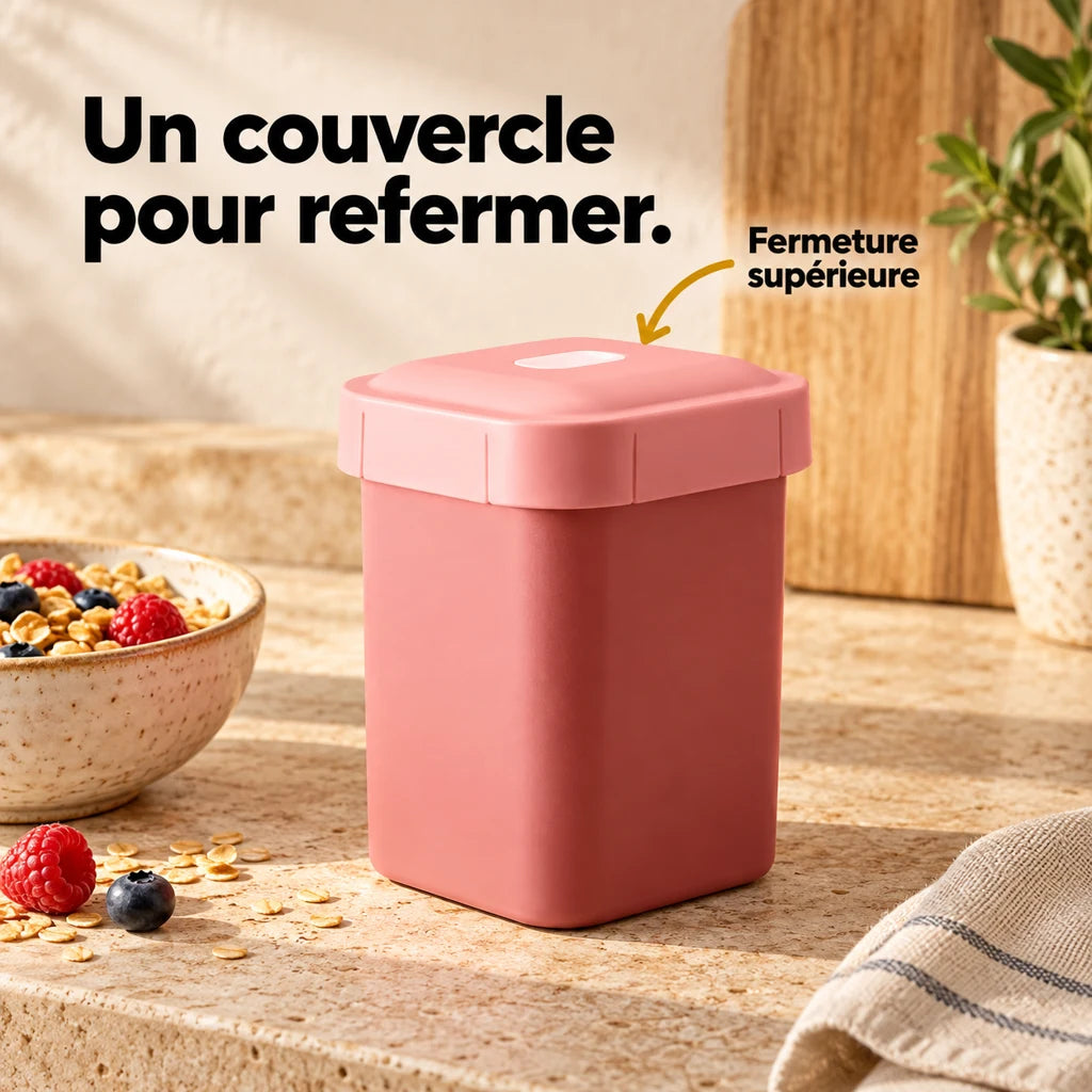 Petite Boîte Plastique Micro-ondes 500ml Rose — vue 3