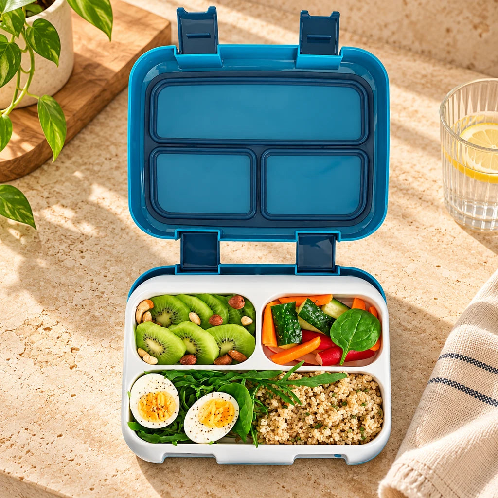Blue divided lunch box 1180ml