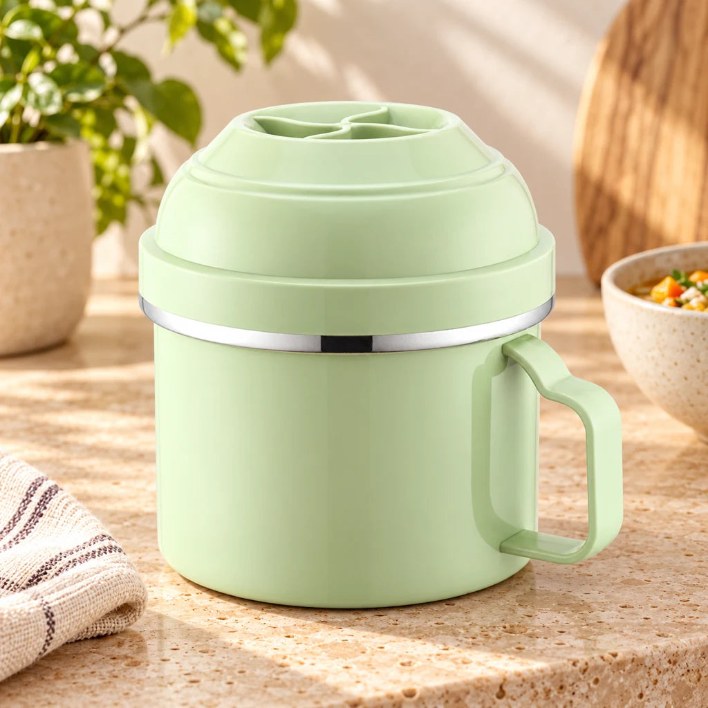 Green Round Lunch Box 1300ml