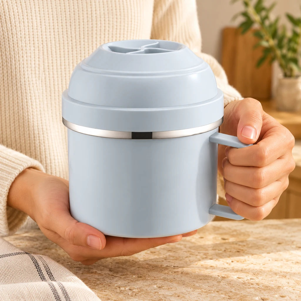 Blue Round Lunch Box 1300ml — view 2