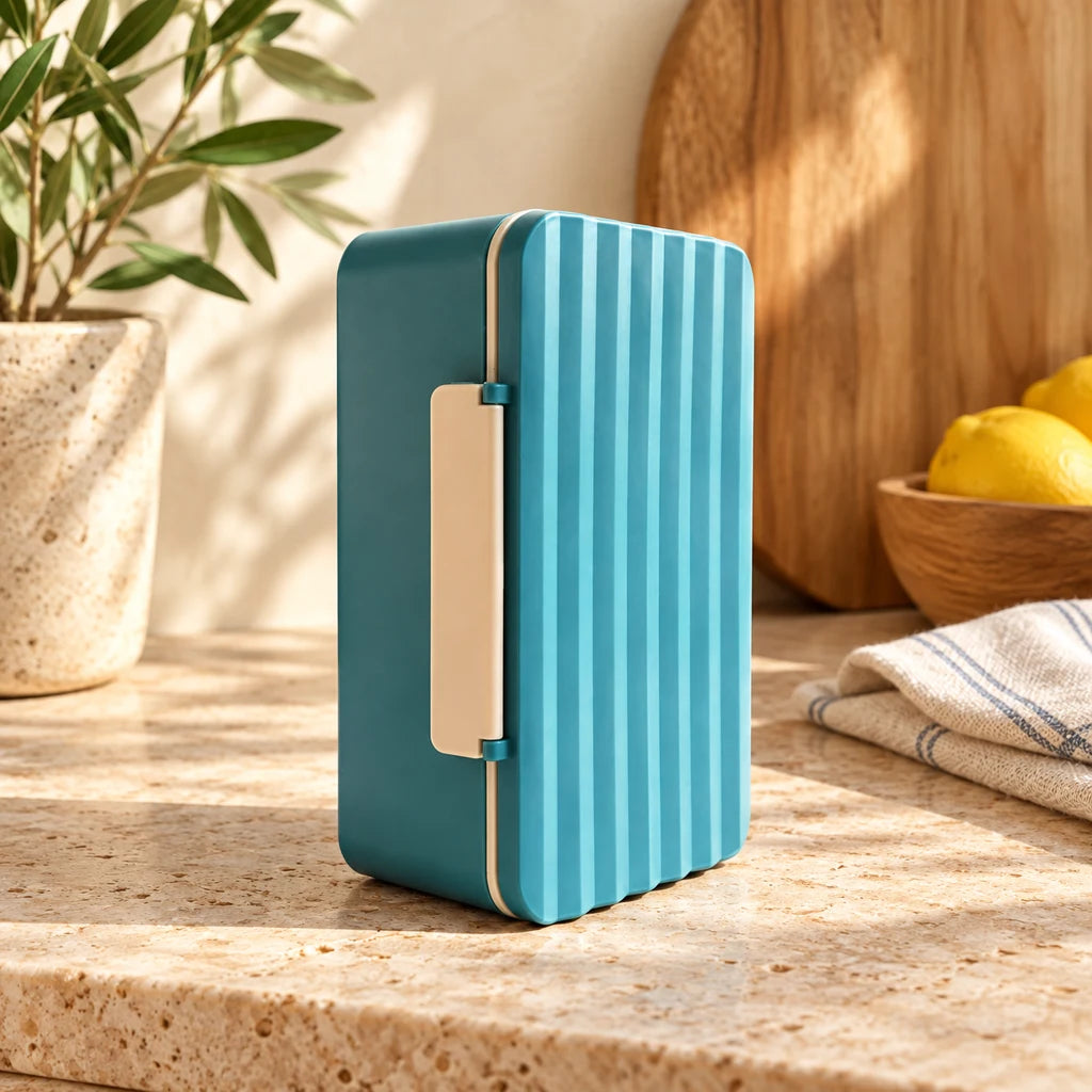 Turquoise Microwave-Safe Plastic Lunch Box