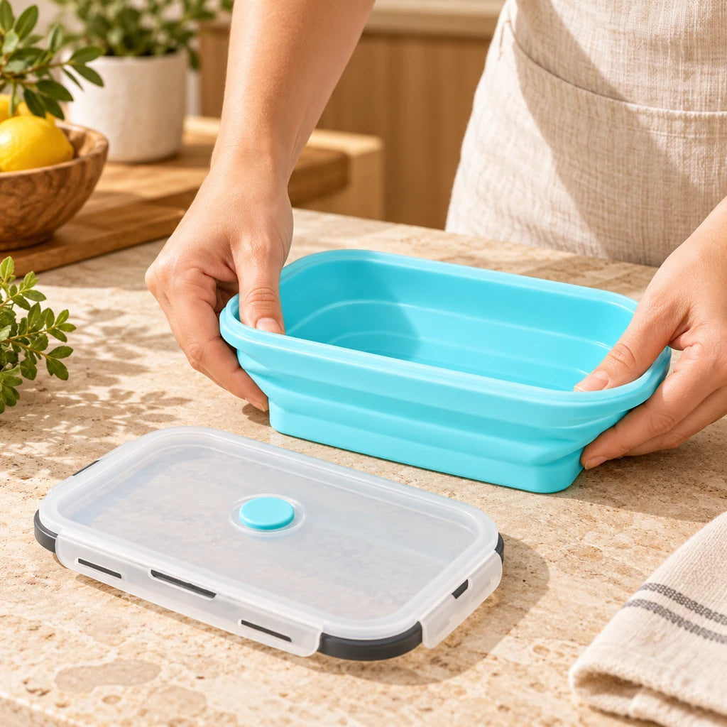 500ml Foldable Silicone Lunch Box — view 2
