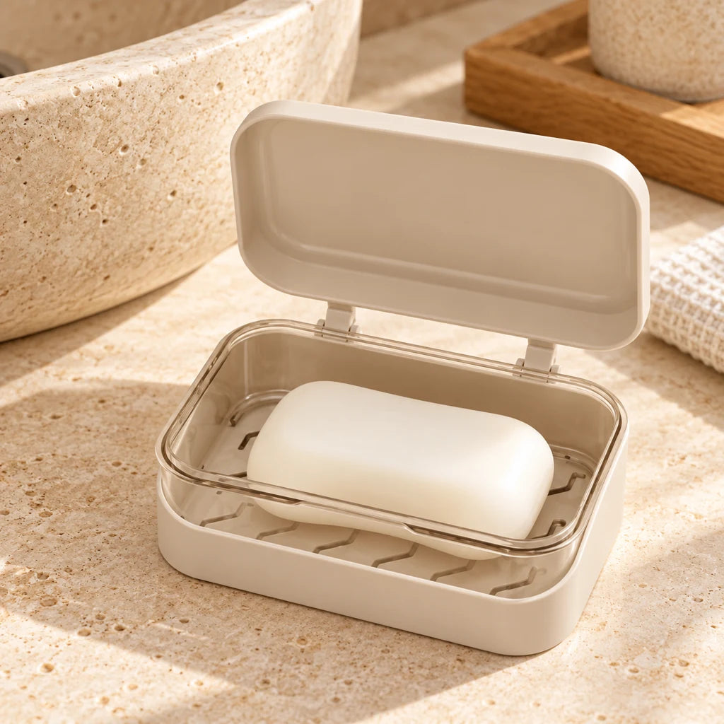Portable dustproof waterproof soap box