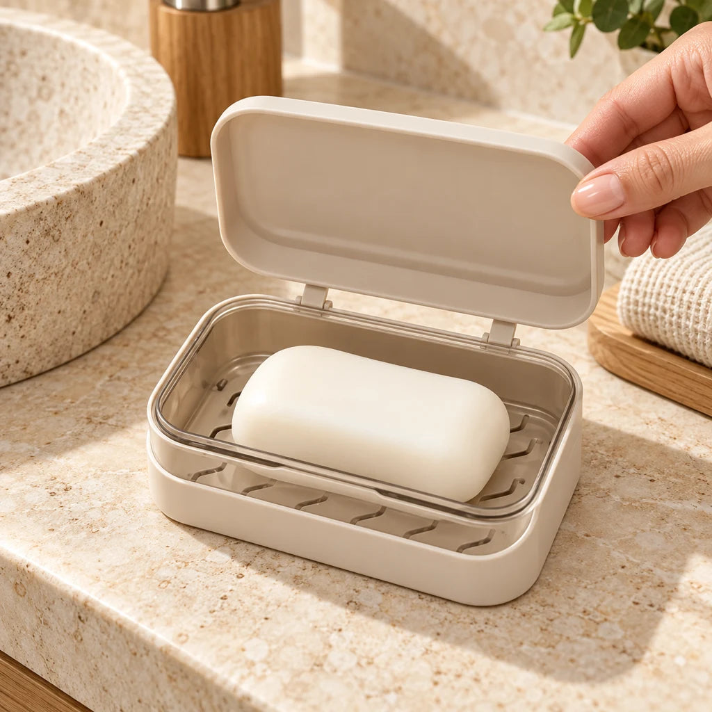 Portable dustproof waterproof soap box — view 2