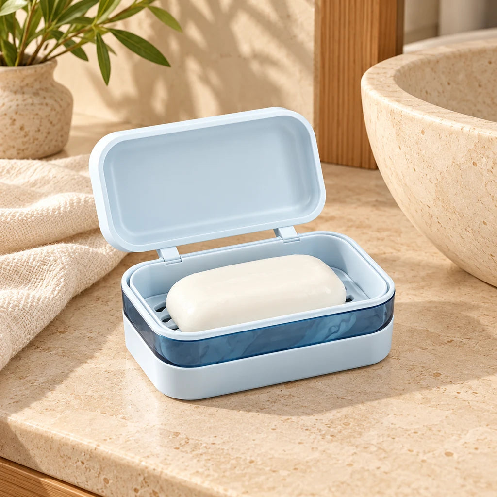 Portable dustproof waterproof soap box — view 4